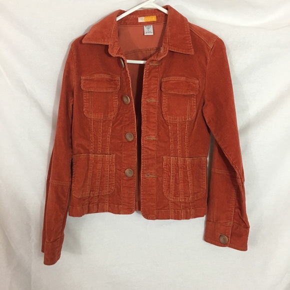 Tulle Burnt Orange Corduroy Jacket 